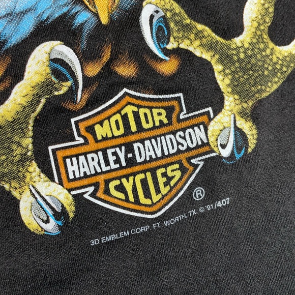 Rare Vintage 1993 3D Emblem Harley Davidson Tank Top - Picture 6 of 6